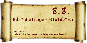 Büchelmayer Bibiána névjegykártya